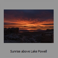 Sunrise above Lake Powell